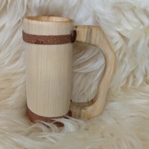 Hand-Carved Wooden Tankard – 0.3 L