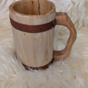 Hand-Carved Wooden Tankard – 0.5 L